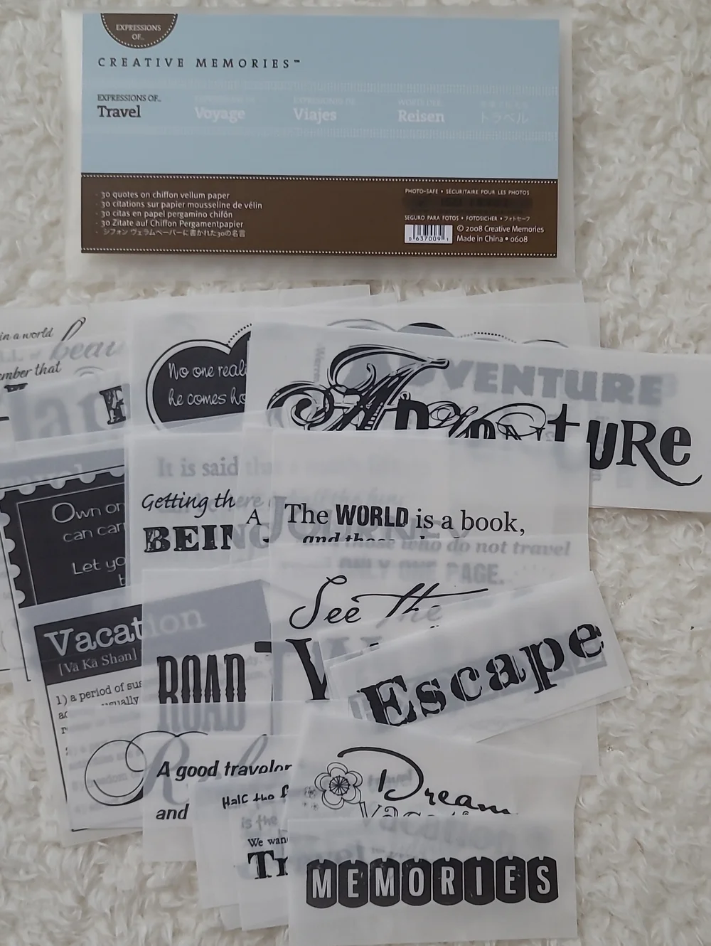 NEW Creative Memories 90 Quotes Expressions Nancy Odell Life Travel Precious Boy